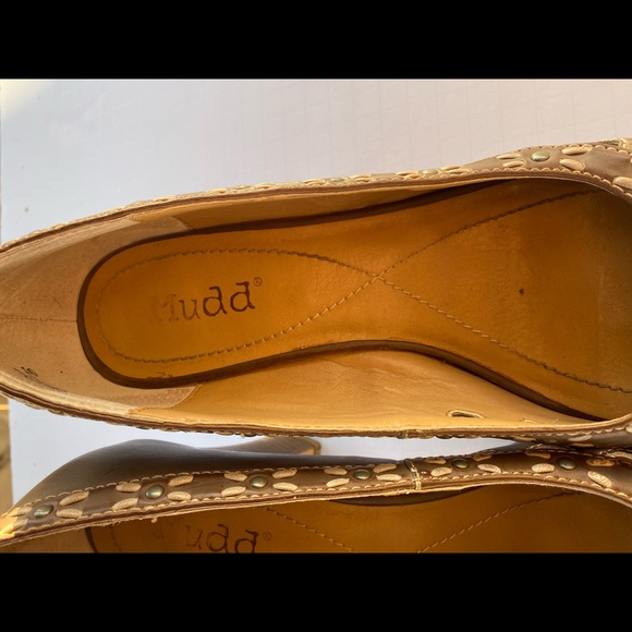 Mudd Heels Womens Size 10M Brown Round Toe Peep Toe Pumps - Picture 3 of 9